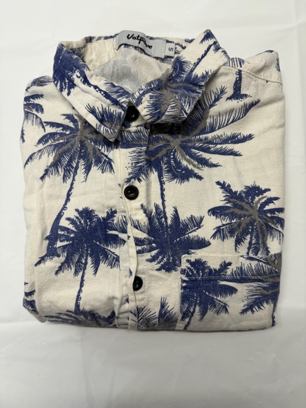 Wild Fable Blue Palm Print Men's Shirt